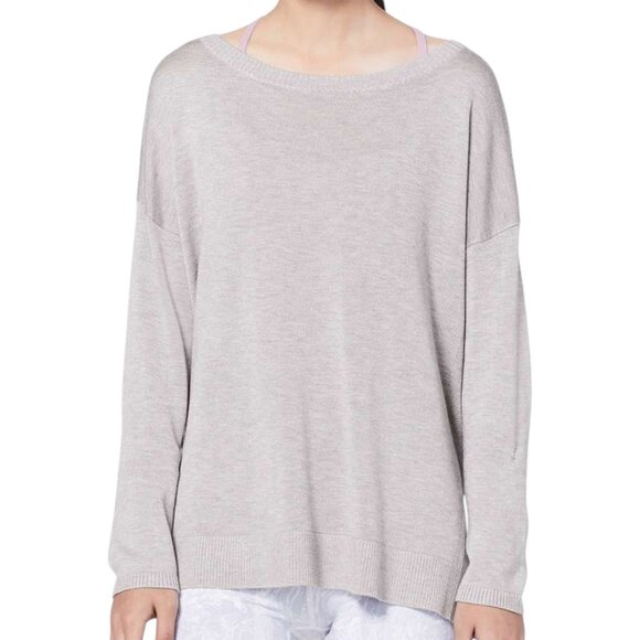 Lululemon Well Being Sweater Heathered Lavender Grey Boolux Knit M - Picture 6 of 7